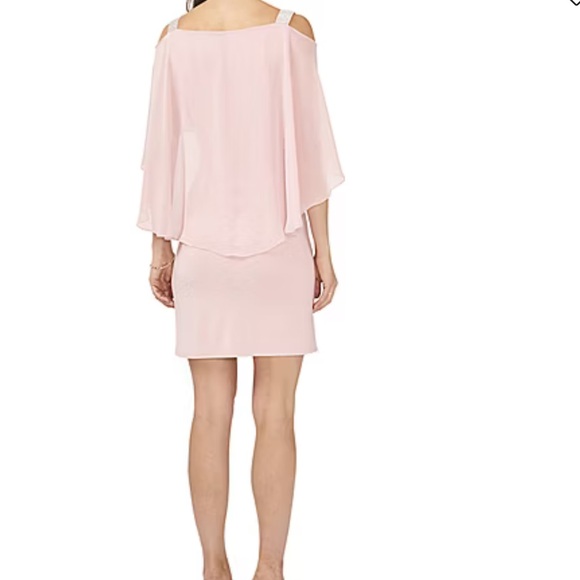 Pink Medium MSK Womens 3/4 Sleeve Sheath Dress - Picture 2 of 8